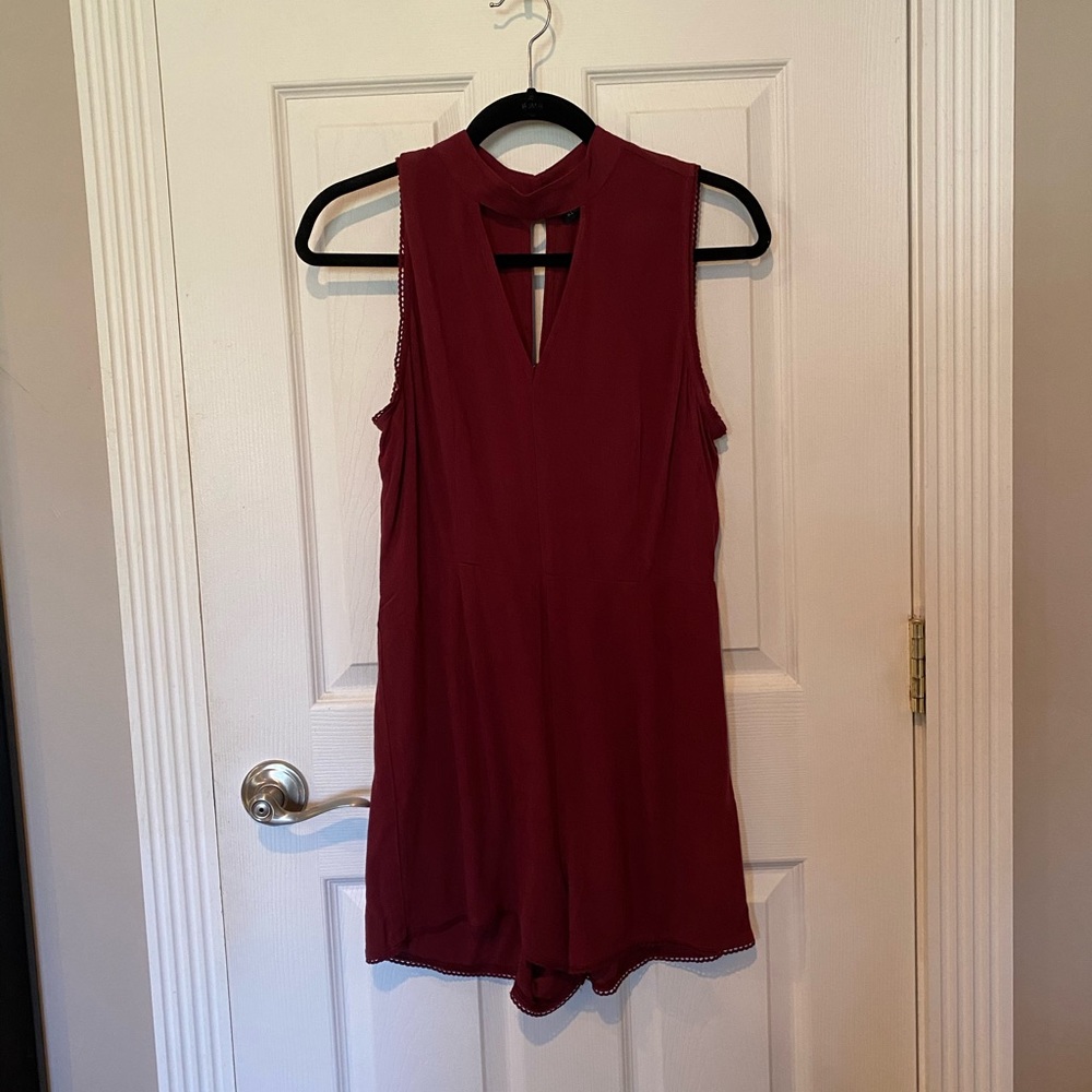 Burgundy Romper